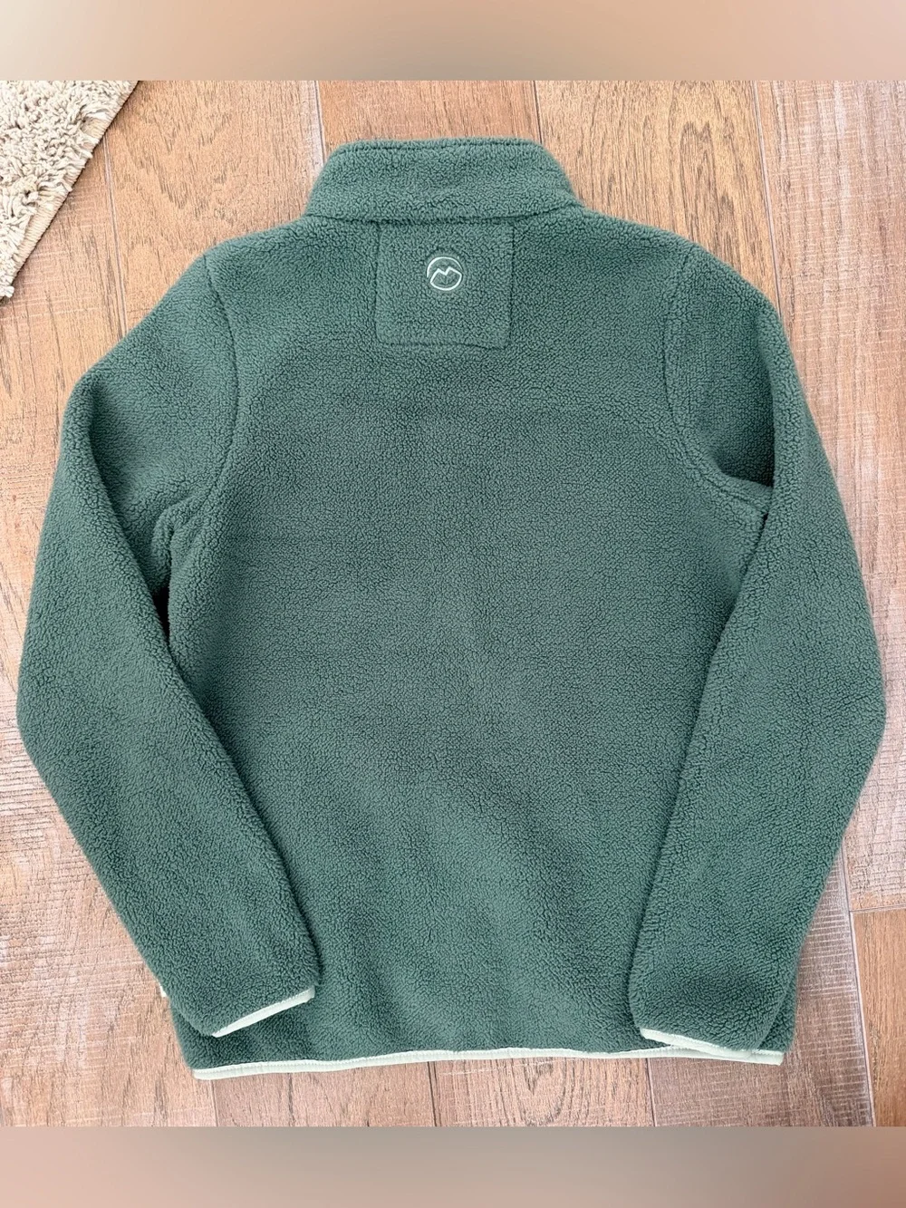 Magellan Outdoors Kids Green Fleece Jacket with Zip Chest Pocket